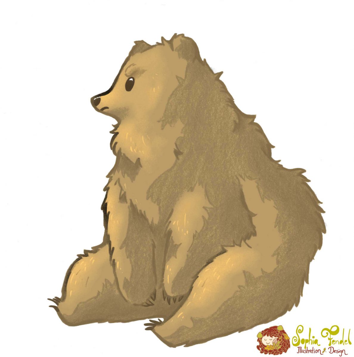 Sophia Fendel_Bär sitzend_bilderbuch