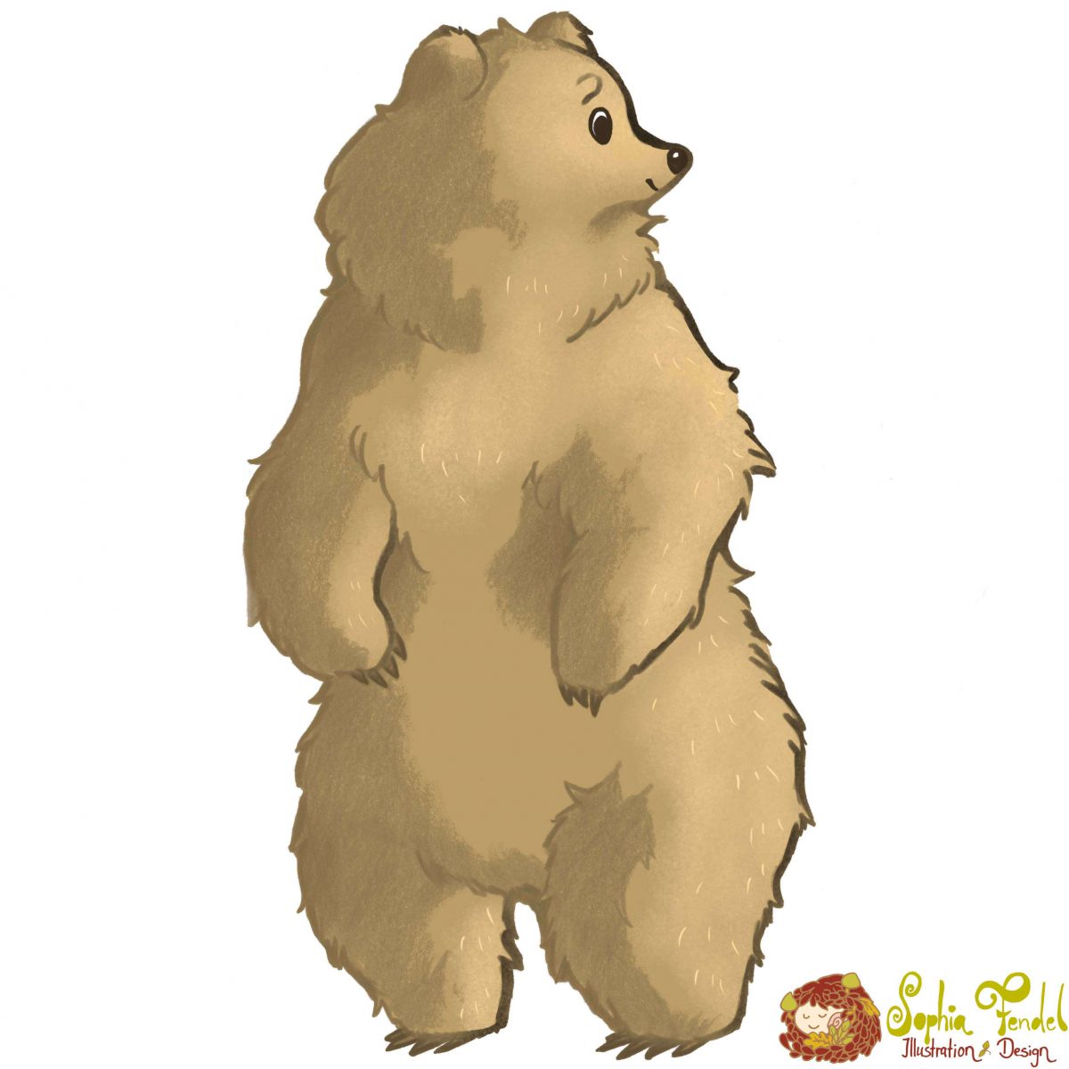 Sophia Fendel_Bär stehend_bilderbuch_charakter